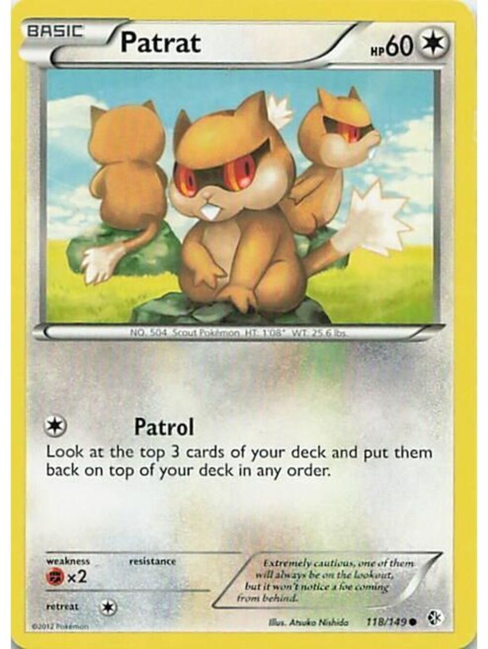 Pokemon TCG 2011 Patrat NM EPO
